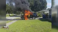 Sebuah Jeep di Florida terbakar diduga karena di dalamnya terdapat Galaxy Note 7 (Sumber: Gizmodo)
