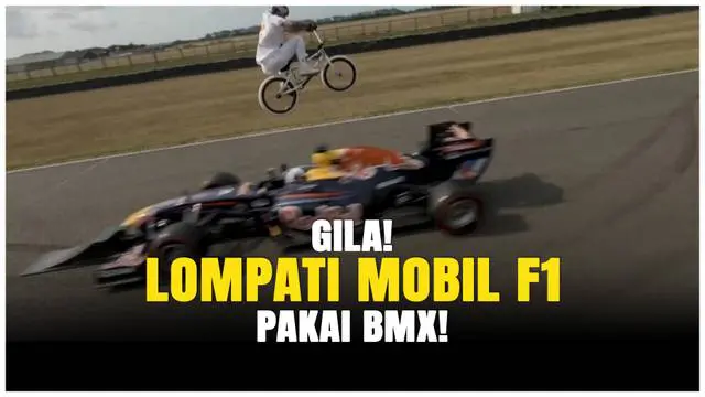 VIDEO: Kriss Kyle Kayuh BMX di Atas Mobil F1 Kencang, Kolaborasi Gila dengan David Coulthard