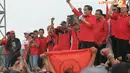  Di depan pendukungnya, Jokowi meminta agar para massa bekerja keras untuk menang telak dalam pemilu mendatang (Liputan6.com/Herman Zakharia)