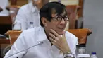 Menteri Hukum dan Hak Asasi Manusia (Menkumham) Yasonna Laoly mengikuti Rapat Kerja (Raker) dengan Komisi III DPR, Kompleks Parlemen, Jakarta, (3/2). Rapat membahas beberapa aspek dan temuan Hapsem BPK RI Semester I Tahun 2015. (Liputan6.com/JohanTallo)