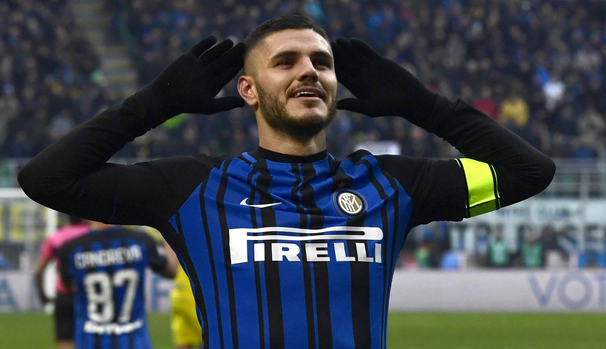1. Mauro Icardi (Inter Milan) - 16 Gol (4 Penalti). (AFP/Miguel Medina)