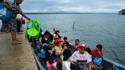 Kondisi ini membuat 300 keluarga yang tinggal di pulau itu harus menghadapi ancaman evakuasi di tahun-tahun mendatang. (MARTIN BERNETTI / AFP)