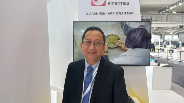 Direktur APP Sinar Mas Suhendra Wiriadinata di sela-sela pameran Hannover Messe 2023.