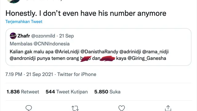 Unggahan Randy Danistha.