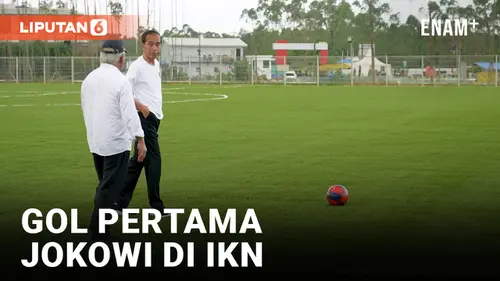 VIDEO: Jajal Training Center PSSI di IKN, Jokowi Cetak Gol