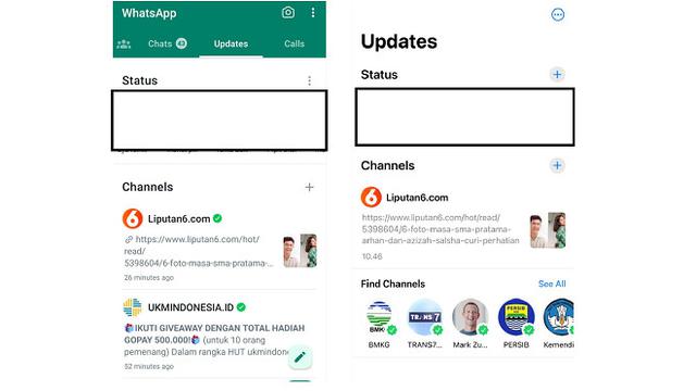 WhatsApp Channel Liputan6.com