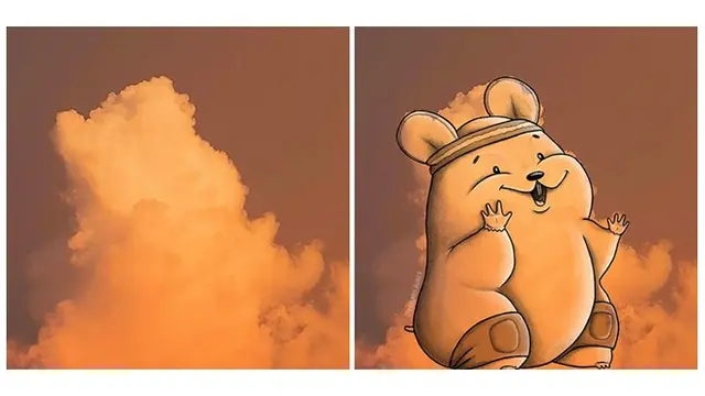 Seniman Ini Buat Ilustrasi Imajinasi dari Awan, 7 Hasilnya Curi Perhatian