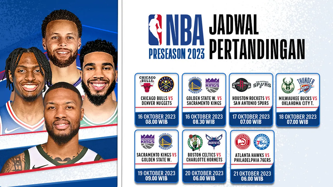 Jadwal dan Link Streaming NBA Pre Season 2023 di Vidio