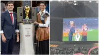 Deepika Padukone bawa trofi Piala Dunia 2022 bersama pesepakbola Iker Casillas (Foto: Instagram @louisvuitton/@ranveersingh)
