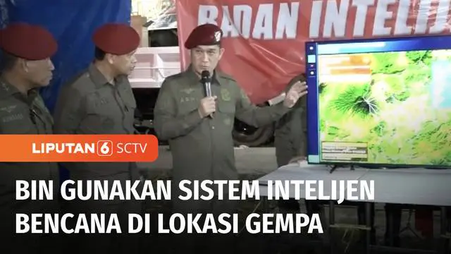 Badan Intelijen Negara, BIN, mengaplikasikan Sistem Intelijen Bencana, SIBe di lokasi gempa Cianjur, Jawa Barat. Hal ini jadi langkah BIN untuk memitigasi dampak bencana.