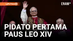 PAUS LEO XIV MEMBERIKAN PENGHORMATAN KEPADA PAUS FRANSISKUS DALAM PIDATO PERTAMANYA