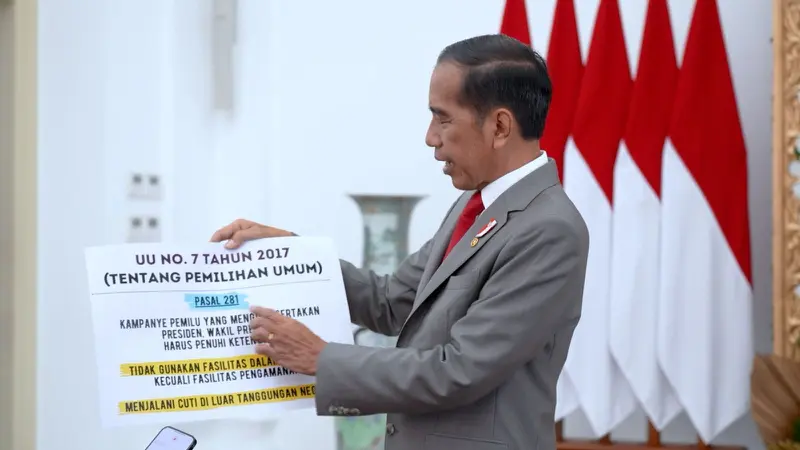 Presiden Joko Widodo atau Jokowi menerangkan soal UU Pemilu yang mengatur soal kampanye.