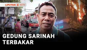 Kobaran api yang membakar bagian luar gedung Sarinah di Jakarta Pusat, Minggu malam, membuat panik pengunjung. Sementara, di Prabumulih, Sumatra Selatan, kebakaran sebuah mal membuat para pengunjung berhamburan menyelamatkan diri.