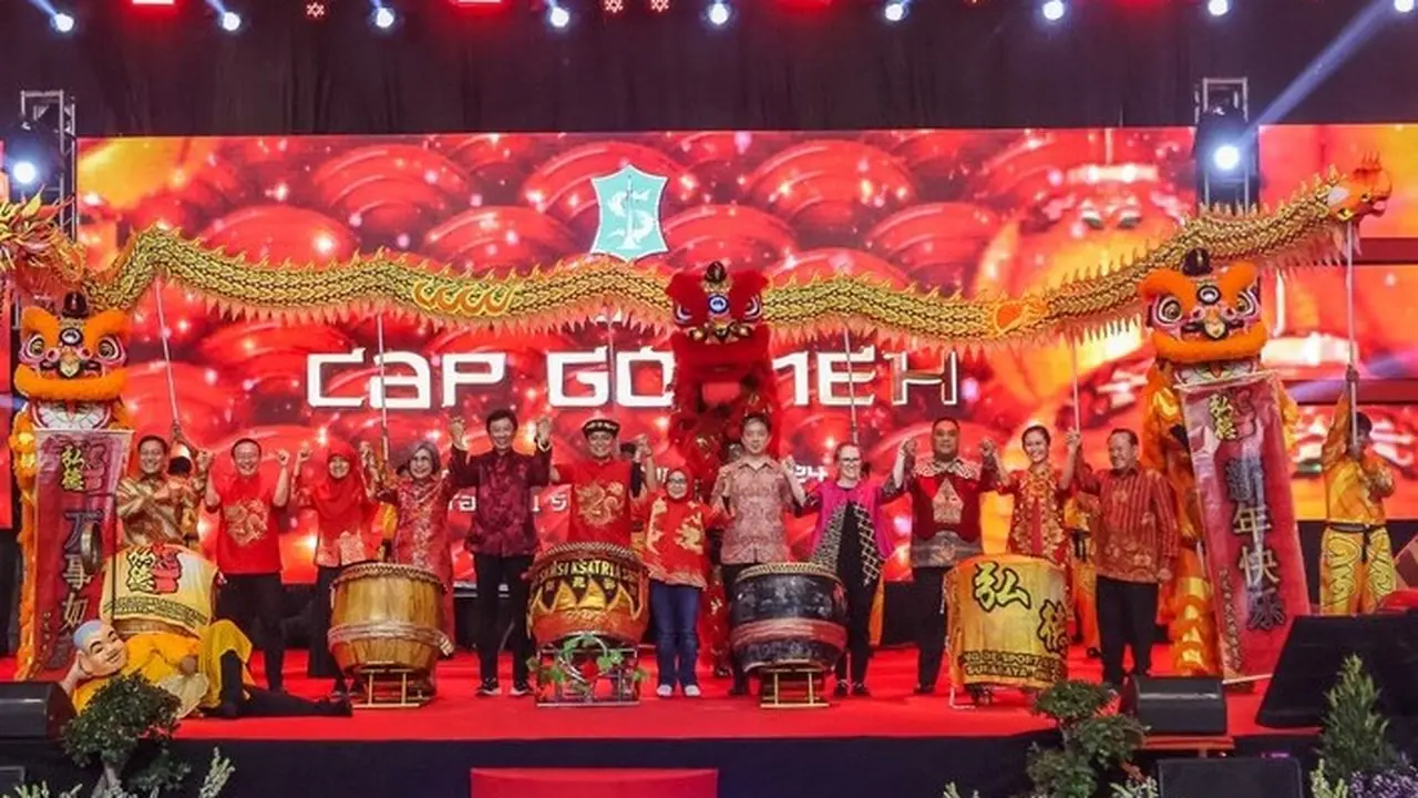 Perayaan Cap Go Meh di Balai Kota Surabaya. (Istimewa)