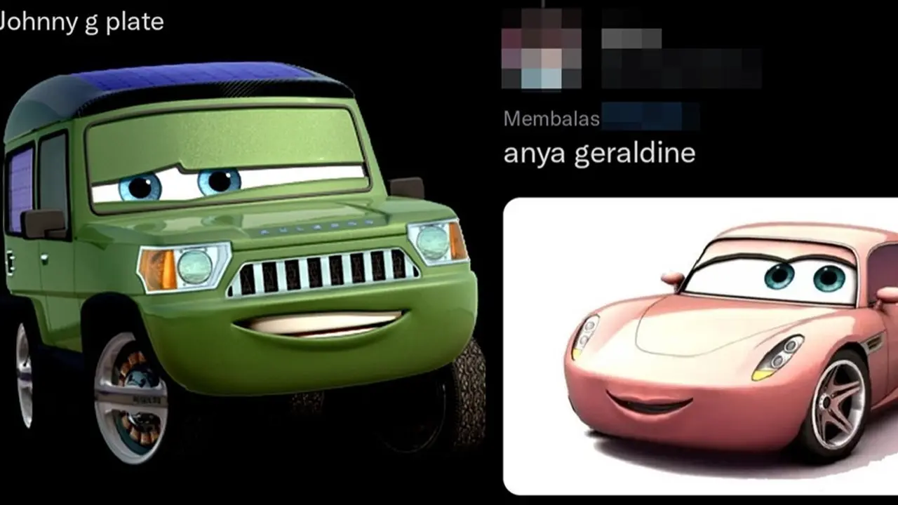 Karakter Film Cars Versi Artis dan Pejabat Indonesia (Twitter)