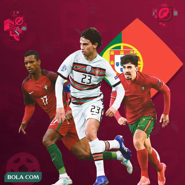 Timnas Portugal - Francisco Trincao, Joao Felix, Luis Nani