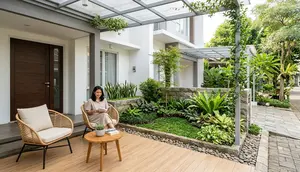 7 Desain Teras Rumah Minimalis dengan Taman Mungil tapi Tidak Sumpek, Bikin Rumah Terasa Lebih Asri