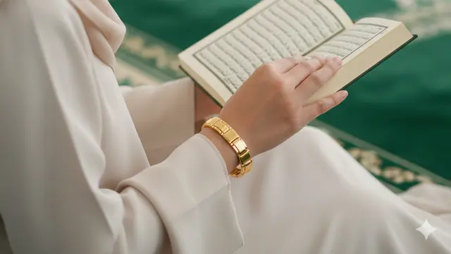 Gelang Emas Cantik tapi Tidak Mencolok untuk Ibu Pengajian. Gemini