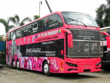 Nusantara Gemilang tipe Conqueror Double Decker milik PO Pelita Paradep. (Source: Instagram/@romadhon0812)