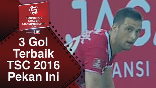 Video 3 gol terbaik Torabika Soccer Championship pekan ke-1.