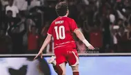 Striker Timnas Indonesia, Ole Romeny, membobol gawang Mozambik. (Dok. Timnas Indonesia)