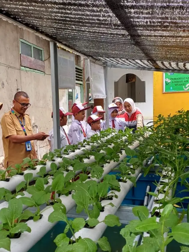 Dibantu Pertamina Hulu Energi (PHE) Jambi Merang, SDN 2 Sukajaya yang berada di Desa Mekar Jaya, Kecamatan Bayung Lencir, Kabupaten Musi Banyuasin sukses memanfaatkan energi terbarukan minim ongkos untuk operasional sekolah. Maulandy/Liputan6.com)