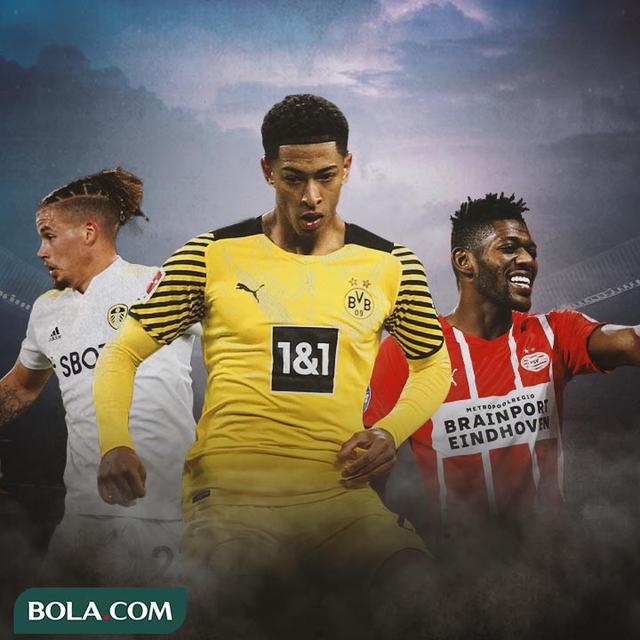 Ilustrasi - Kalvin Philips, Jude Bellingham, Ibrahim Sangare