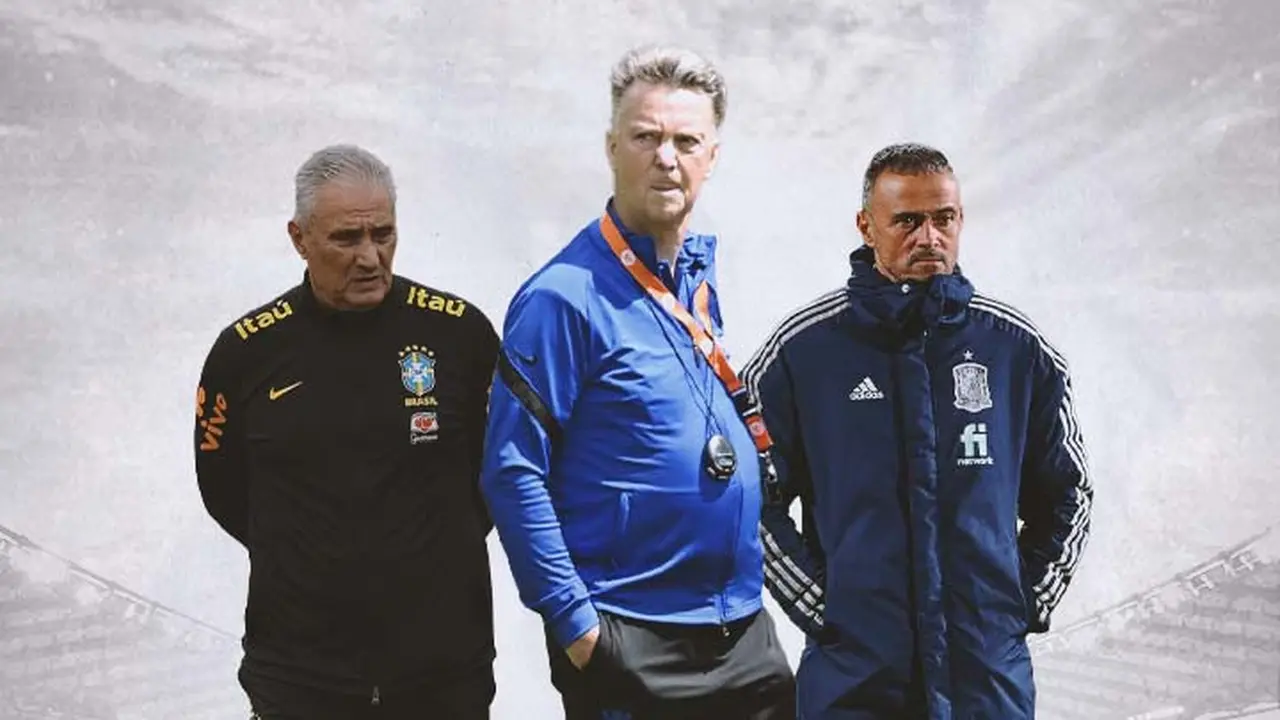 Ilustrasi - Tite, Louis van Gaal, Luis Enrique
