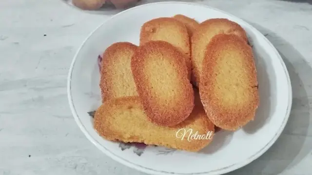 Resep kue Lebaran lidah kucing gula merah. (dok. Cookpad @netnott284)