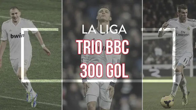 Benzema, Bale dan Cristiano Genapi 300 Gol di La Liga