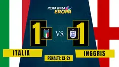 Berita Video, Hasil Pertandingan Final Euro 2020 Antara Italia Vs Inggris pada, Senin (12/7/2021)