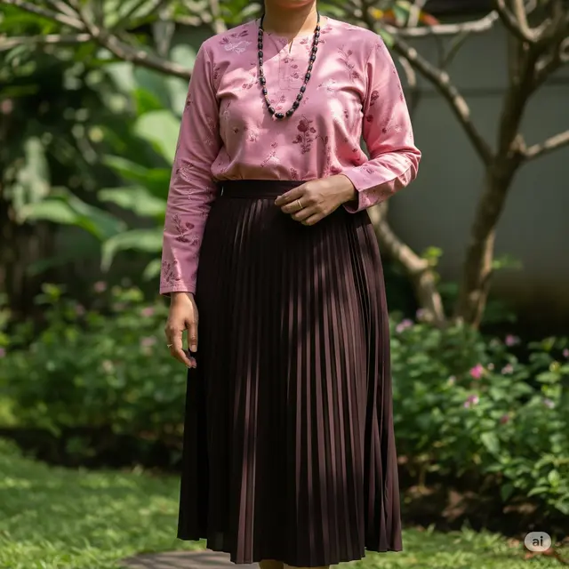 Outfit Ibu-Ibu Desa Modis. Foto: Gemini