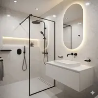 Inspirasi Rumah dengan Kamar Mandi Kecil tapi Elegan. Gemini