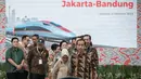 Jokowi mengatakan, ini menjadi kereta cepat pertama di Indonesia dan Asia Tenggara. (Yasuyoshi CHIBA / AFP)