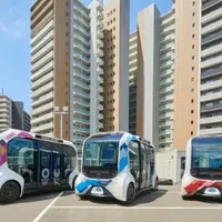 Kendaraan yang disebut e-pallete ini merupakan fasilitas para atlet yang digunakan untuk mobilitas di kampung atlet. Mobil listrik besutan Toyota ini dapat membawa 20 orang sekaligus. (Foto: Olympics.com)