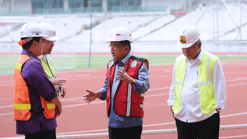 Wapres JK Tinjau Progres Renovasi Stadion Utama GBK