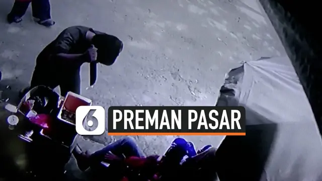 VIDEO: Aksi Preman Pasar Rampas Uang Juru Parkir di Palembang