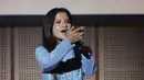 Penyanyi sekaligus penulis lagu Idgitaf menghadiri peluncuran Home Sweet Loan The Musical di Jakarta, Kamis (6/8/2026). Dalam adaptasi novel karya Almira Bastari ini, Idgitaf menciptakan lima lagu orisinal yang akan menjadi bagian dari pertunjukan musikal yang dijadwalkan berlangsung pada 30 September hingga 18 Oktober 2026 di Graha Bhakti Budaya, Taman Ismail Marzuki, Jakarta. (KLY/ Budy Santoso)