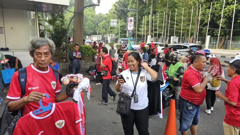 Suasana jelang pertandingan timnas Indonesia vs Australia