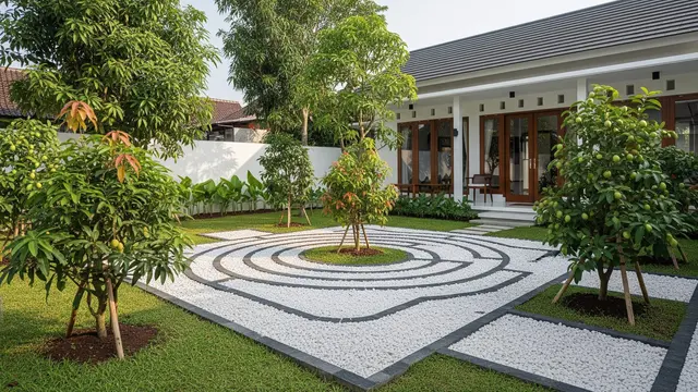 Kebun Buah Mini dengan Jalan Setapak Minimalis