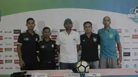 Konferensi pers jelang laga PSMS Medan dan PSIS Semarang. (Liputan6.com/Reza Efendi)