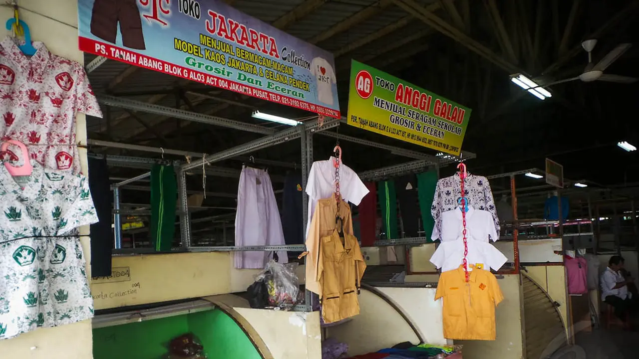 Pasar Blok G Tanah Abang Sepi Tak Berpenghuni