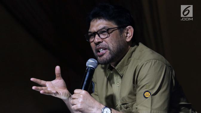 Anggota Komisi III DPR Fraksi PKS, M Nasir Djamil saat diskusi bertema KPK adalah Kunci yang digelar di Jakarta, Sabtu (7/9/2019). Diskusi membahas polemik revisi UU KPK dan dampaknya. (Liputan6.com/Helmi Fithriansyah)