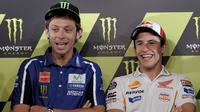 Valentino Rossi dan Marc Marquez (JOSEP LAGO / AFP)