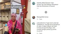 Viral di media sosial jemaah haji asal Makassar berdandan nyentrik saat akan turun dari pesawat sepulang dari Tanah Suci.