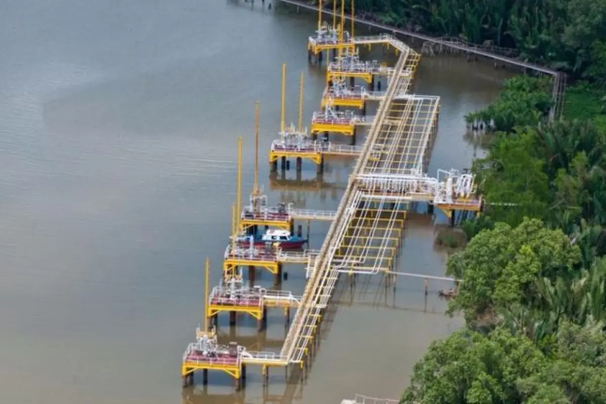 Lapangan Handil Blok Mahakam di Kutai Kartanegara Kaltim. (Abelda Gunawan/Liputan6.com)