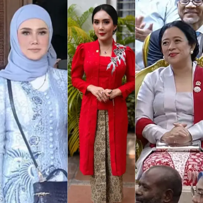 Tampilan Artis hingga Politikus Kenakan Kebaya dengan Berbagai Warna saat Pelantikan Prabowo-Gibran