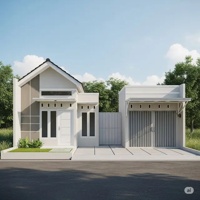 Rumah Minimalis Sederhana Ada Tokonya. Foto: Gemini
