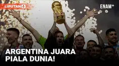 Argentina berhasil menjadi juara Piala Dunia 2022 atas Prancis lewat adu penalti dengan skor 4-2 (3-3) pada laga final di Lusail Iconic Stadium, Senin (19/12/2022) dini hari WIB.