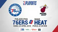 NBA Playoff 2018 Philadelphia 76ers Vs Miami Heat Game 5 (Bola.com/Adreanus Titus)
